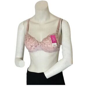 Women Pink/Purple Embroidered Bra